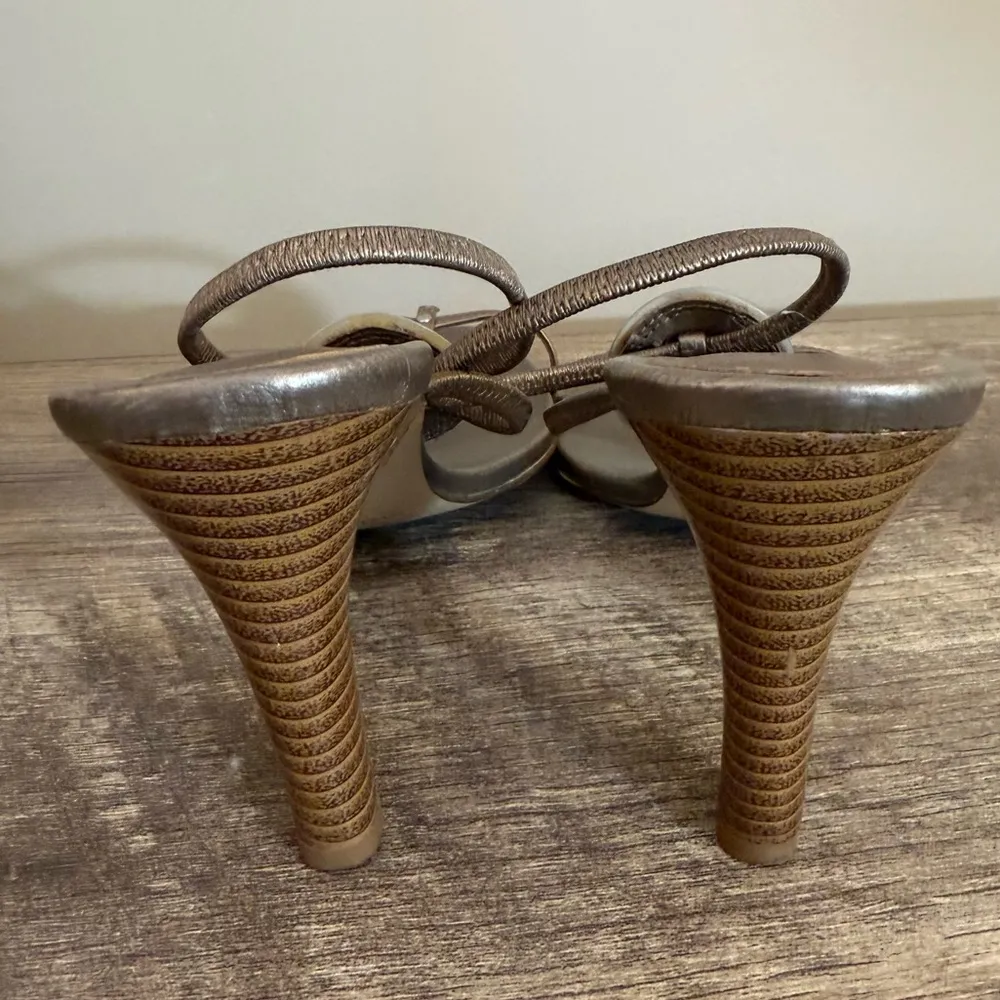 Maripe Leather Heels Shoes Mother of Pearl Abalone Shell Detail Women’s Size 9 - Image 8