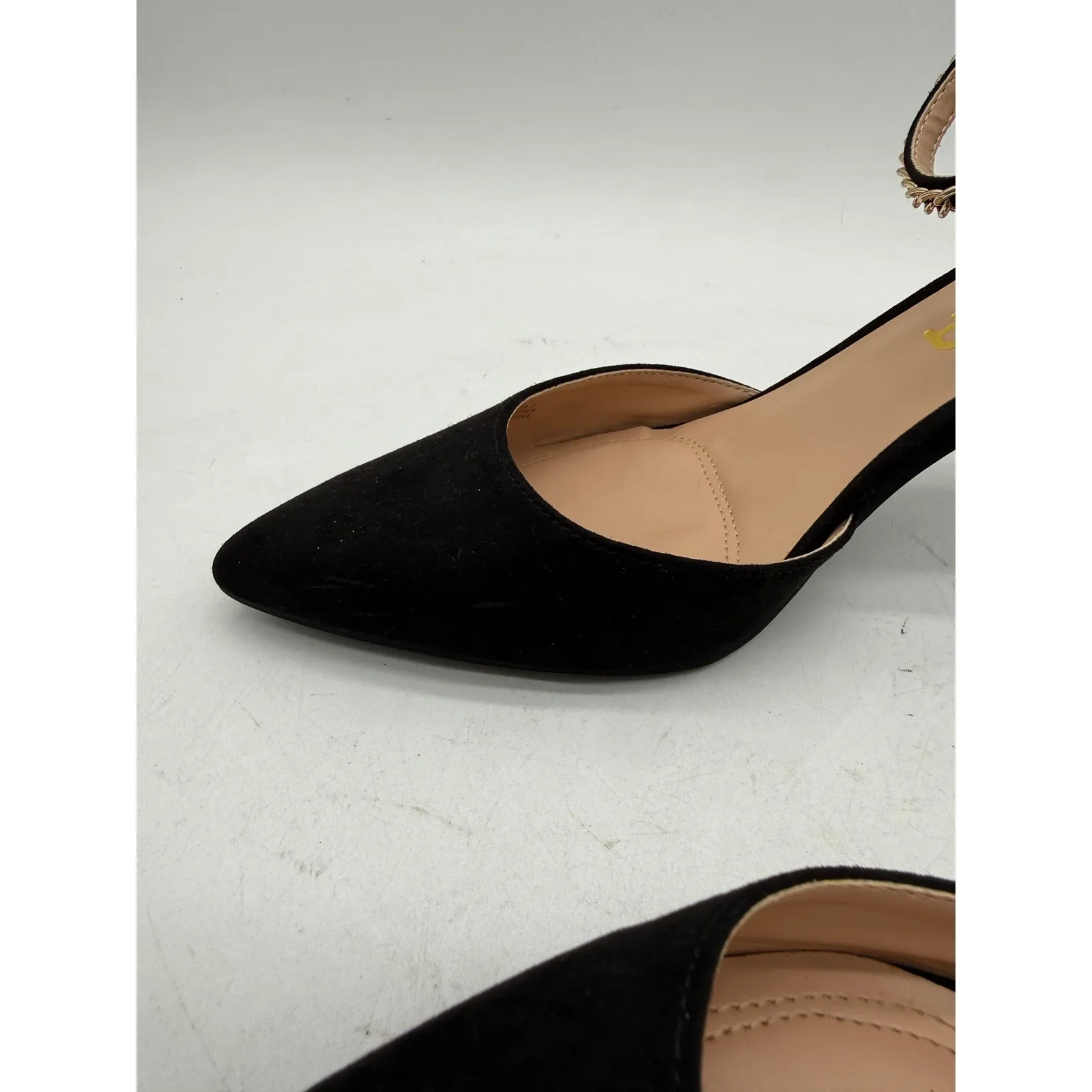 Unisa Yadira Point Toe d'Orsay Black Faux Suede Maryjane Pumps Women's 8 - Image 5
