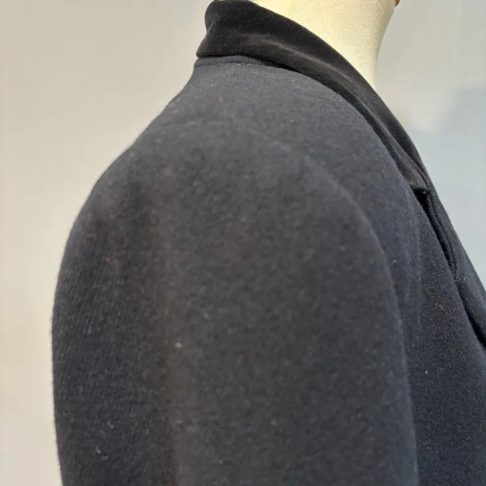 Vintage Black Velvet Collar Blazer Y2K Minimalist Goth, Women’s Size 10 - Image 8