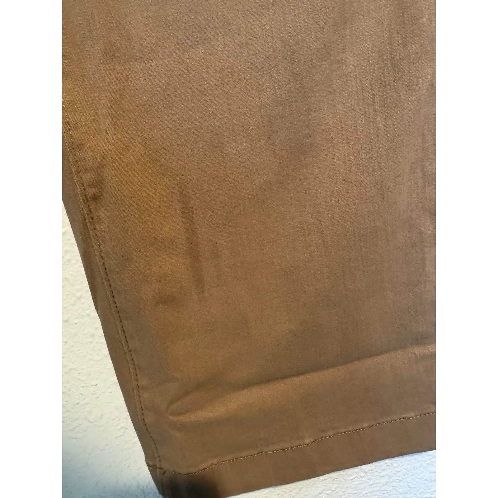 Ella Moss Womens Pants Brown/Khaki Cropped Wide Leg High-Rise Belt Loops Sz 8 - Image 4