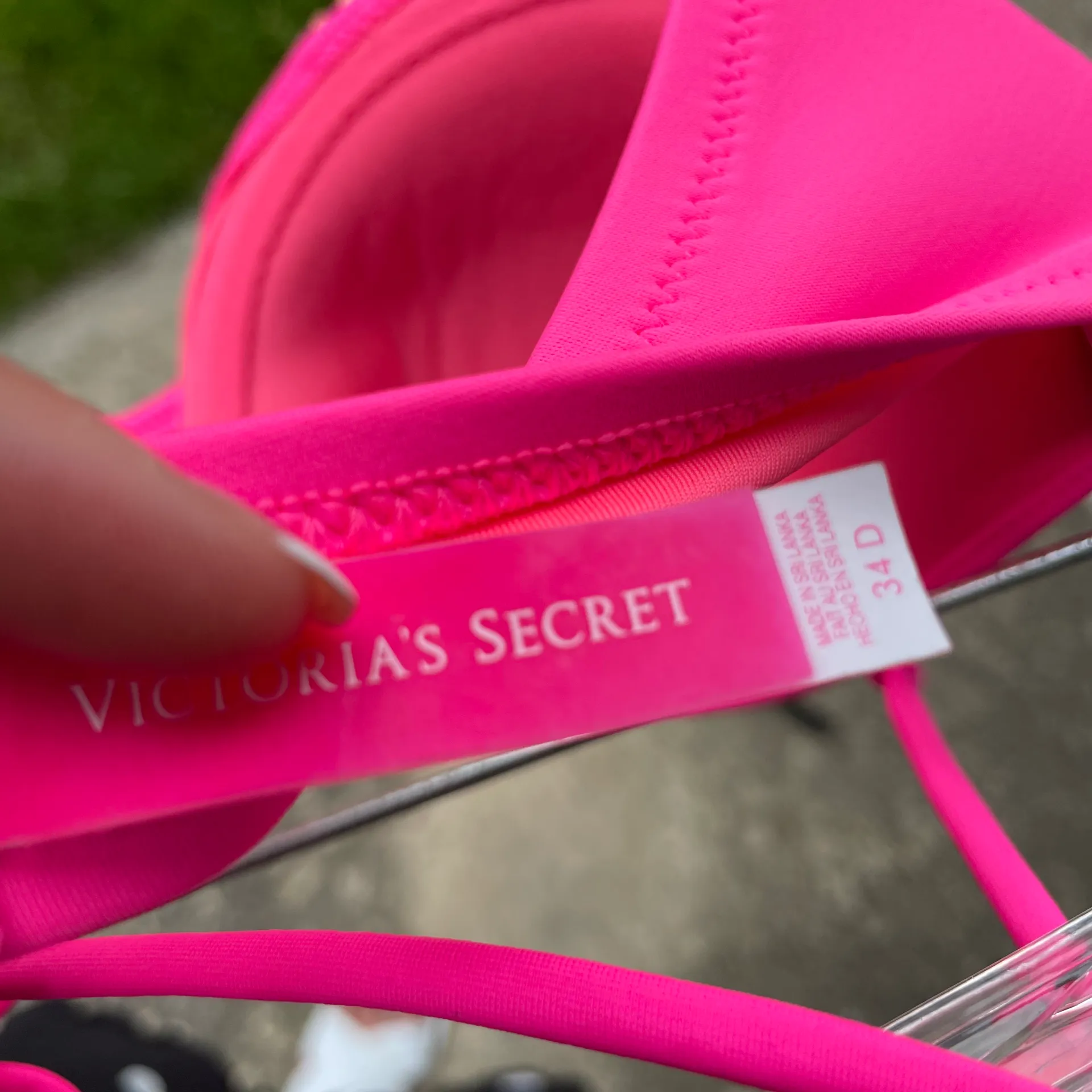 VICTORIA SECRET Pink and Orange Halter OR STRAPLESS Bikini TOP 34 D - Image 3