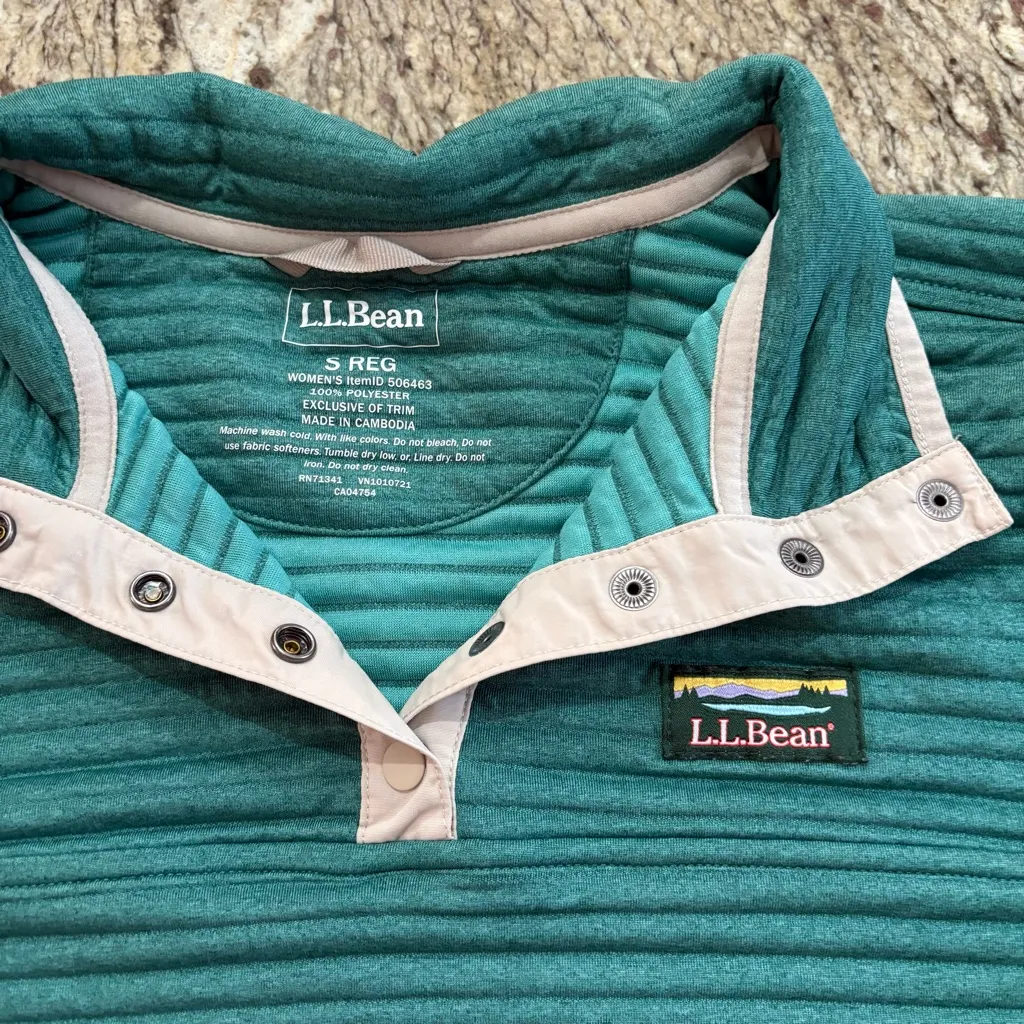L.L. Bean Waffle Henley Sweatshirt - Image 2