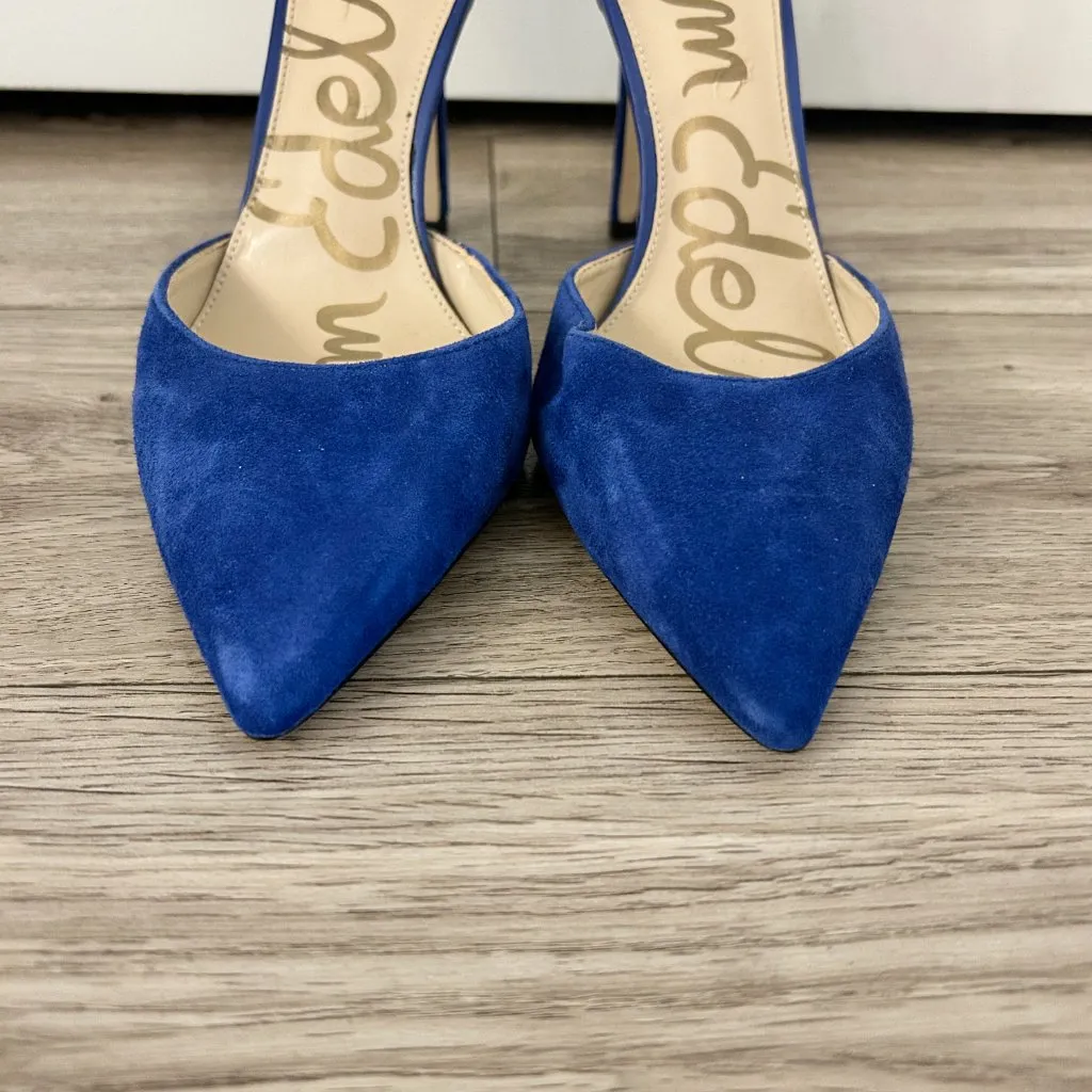 Sam Edelman Royal Blue Suede Harlow Pump Heels Size 8.5 - Image 5