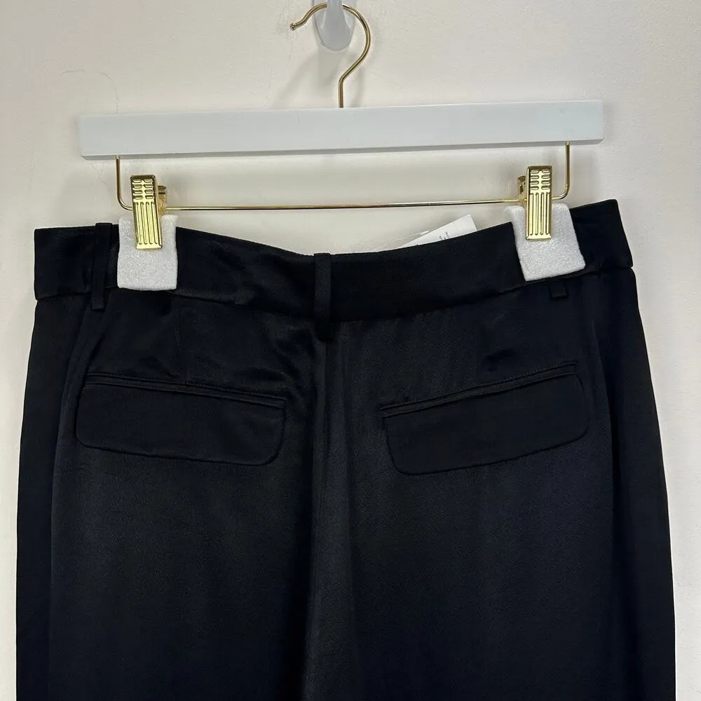 J.Crew Straight Leg Essential Pant Luster Crepe Viscose Black Classic US 10 NWT - Image 11
