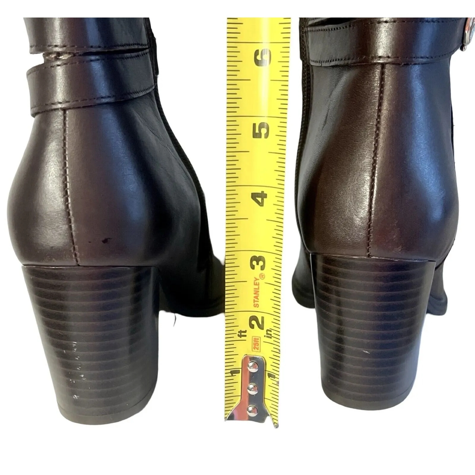 Giani Bernini Boots Womens 9.5 Brown Dress Boots Heeled Memory Foam Zip - Image 6