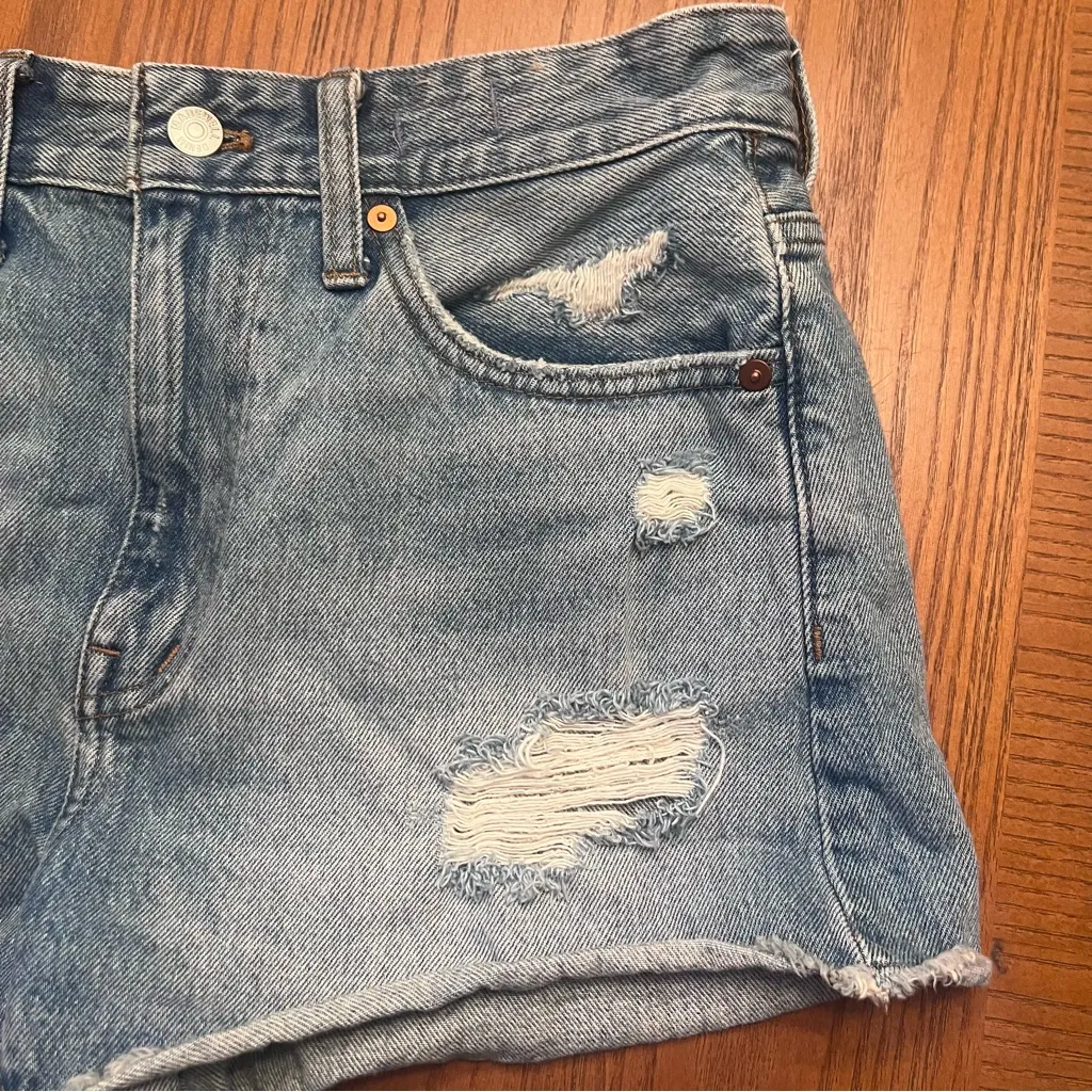 Madewell Relaxed Denim Shorts in‎ Renfield Wash: Destructed Edition Size 26 - Image 7
