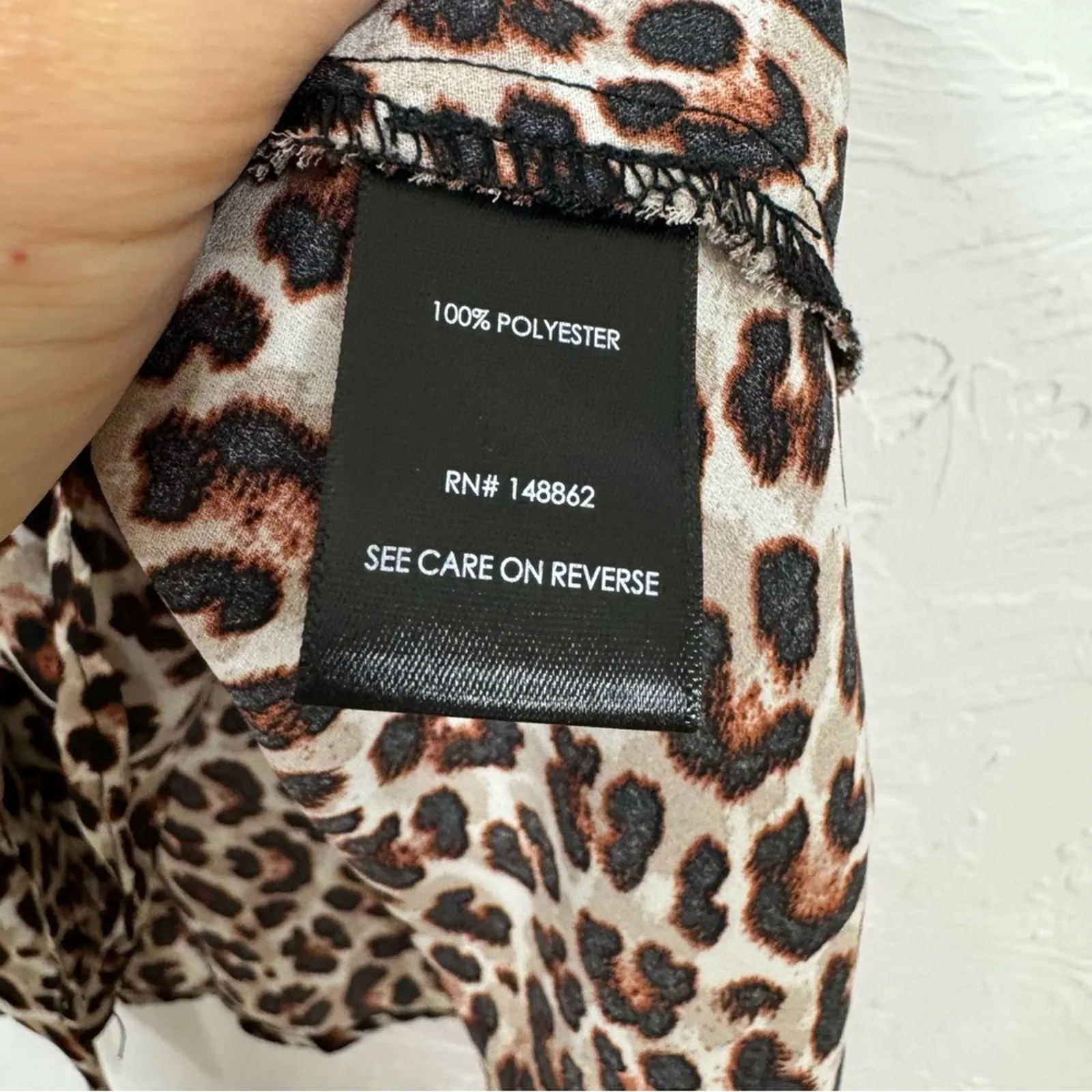 Torrid Brown Animal Print Sleeveless Blouse Womens 3X Tie Waist Buttons Fall Top - Image 10