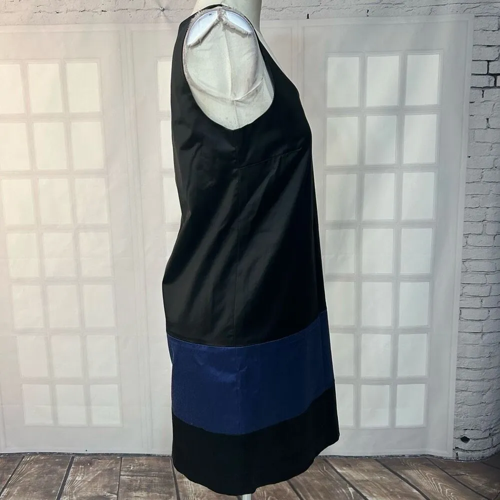 Theory Color Block satin sleeveless sheath Dress Size 6 - Image 6