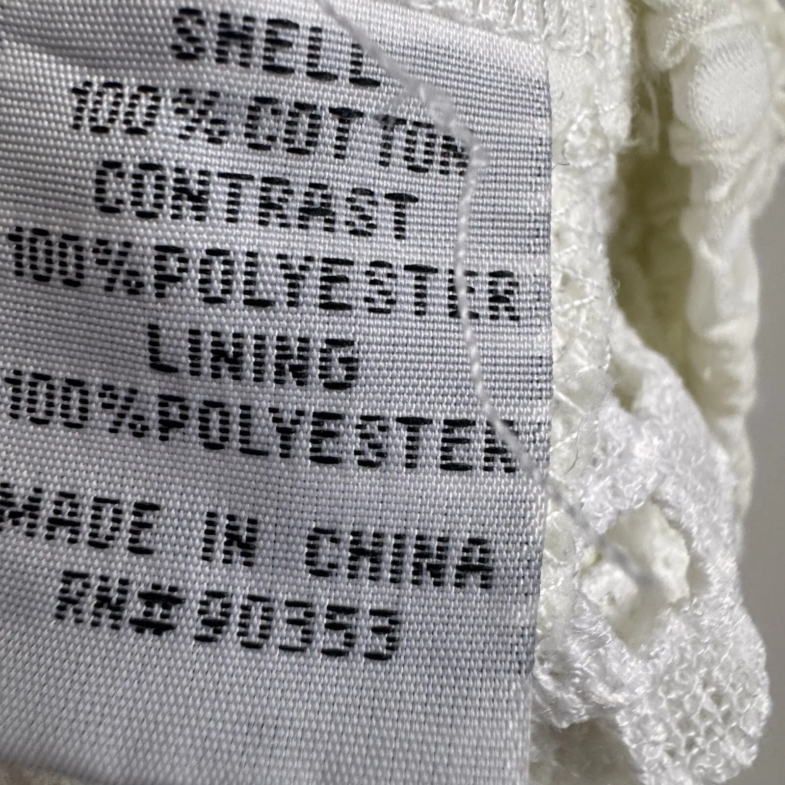 Rebellion Women's Size S White Lace Crop‎ Cami Top Smocked V-neck Sleeveless - Image 7