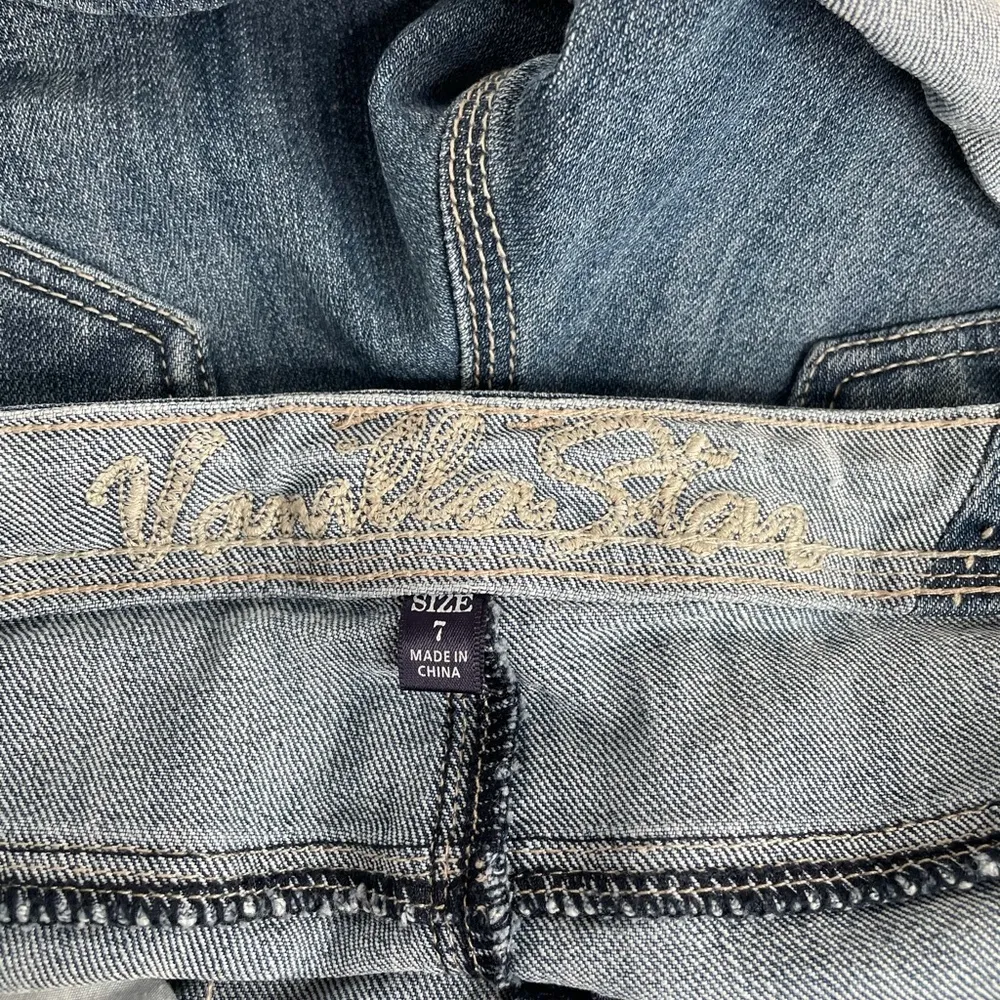 Vanilla Star Cuffed Jean Shorts, Blue, Size 7 - Image 3