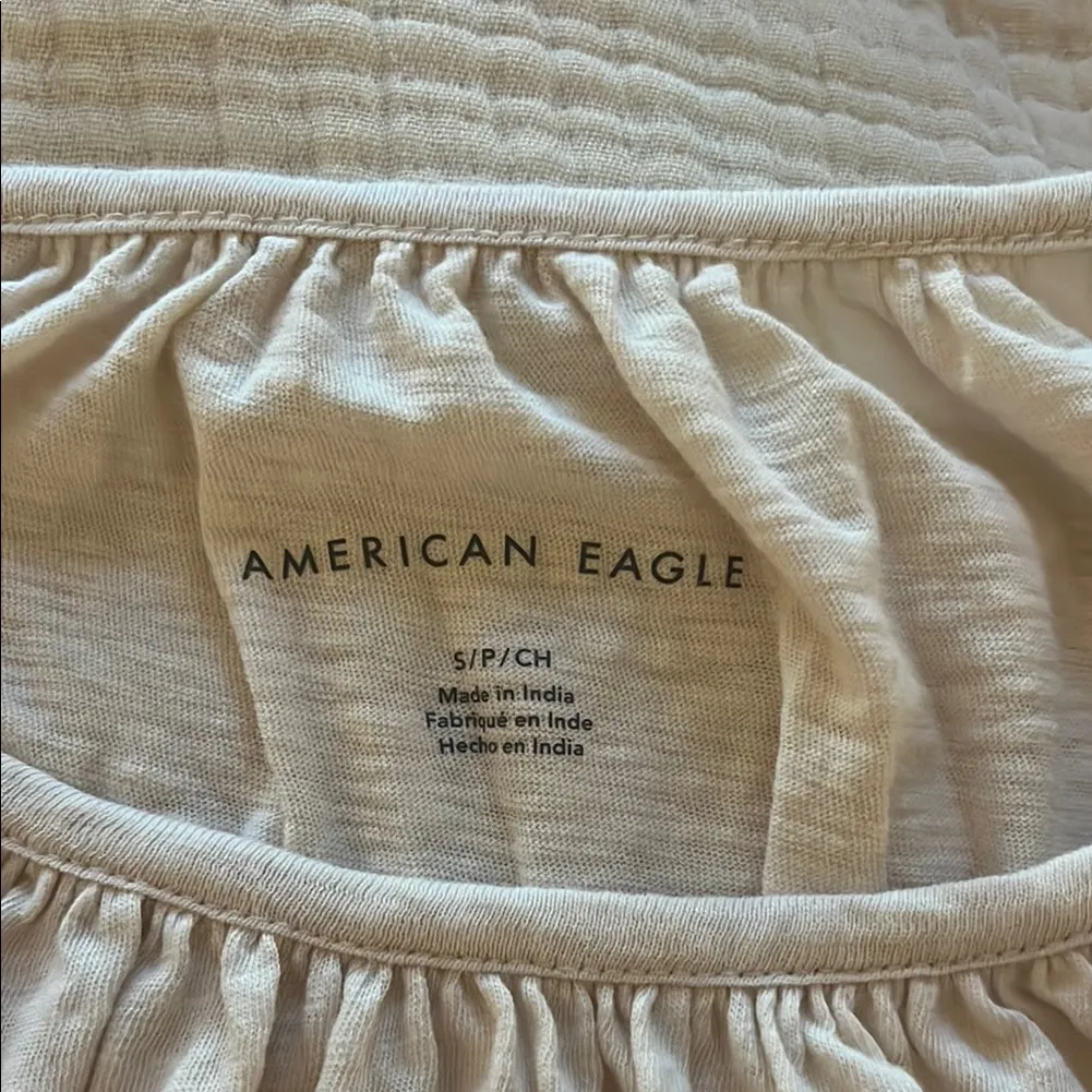 American Eagle Women's Cream Top - Image 2