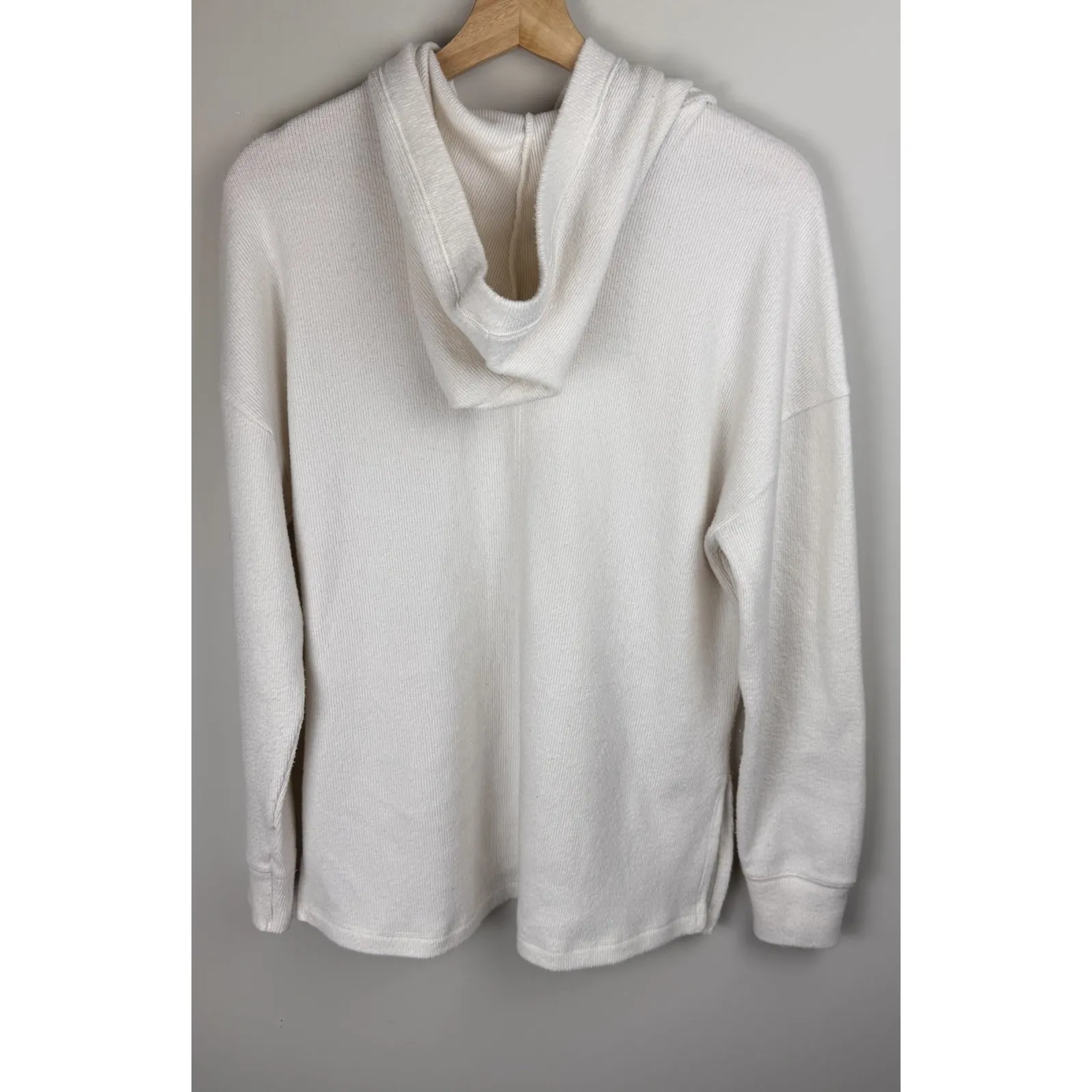 Abercrombie & Fitch Soft A&F Cozy Women's Hoodie Size S Ivory‎ - Image 3