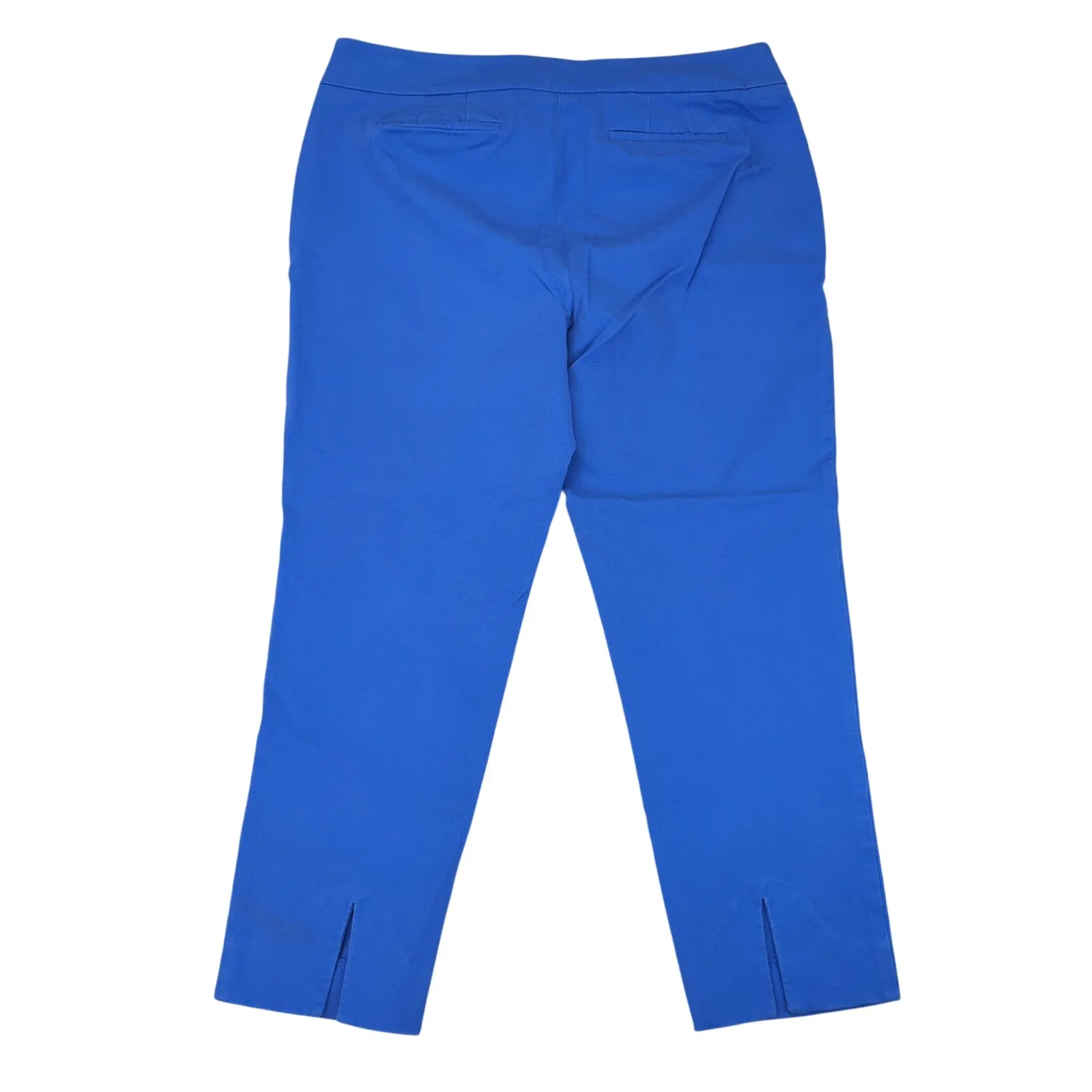 Talbots Chatham Ankle Pants Womens 14P Blue Cotton Blend‎ Career Casual - Image 2