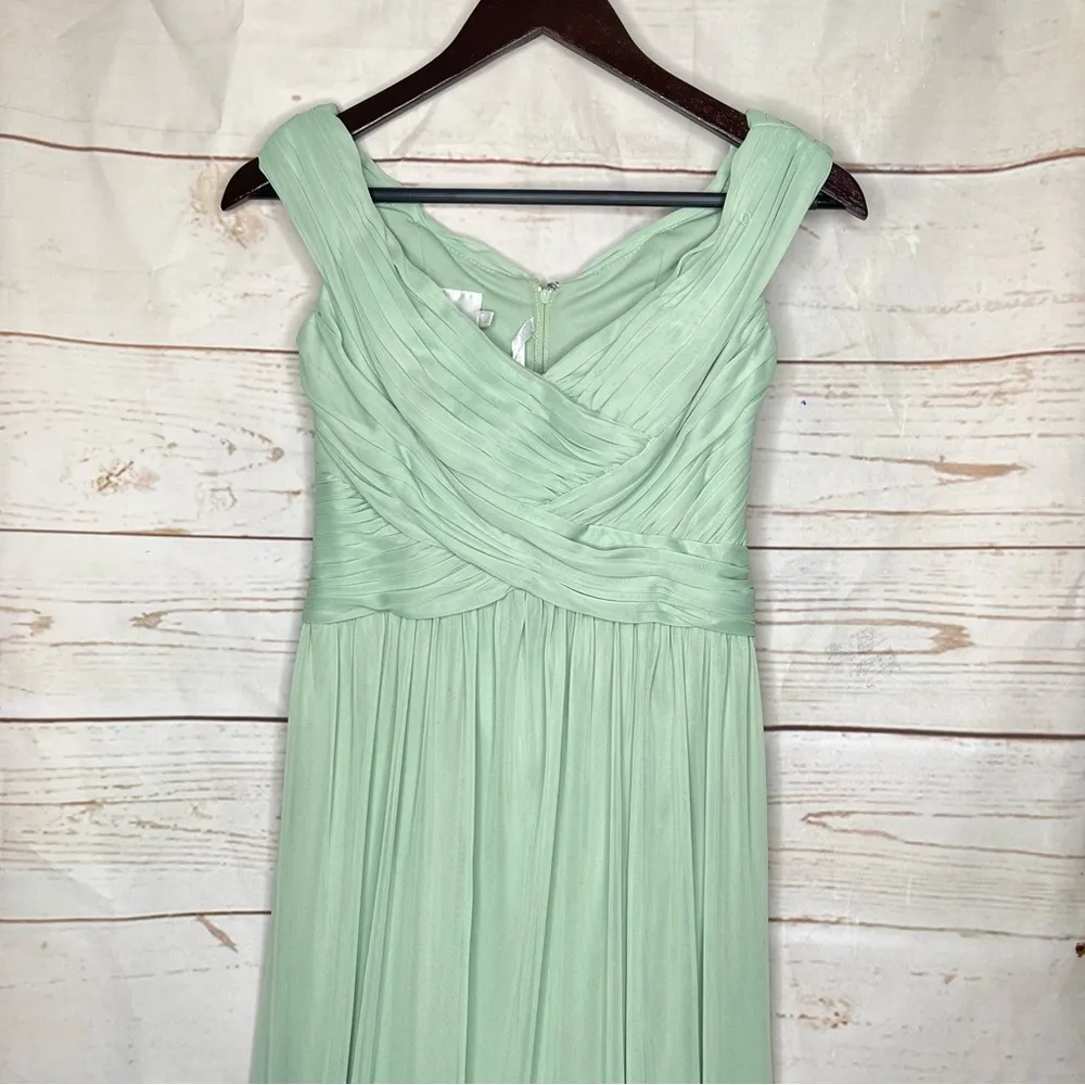 NWT $149.95 David’s Bridal • Bridesmaid Dress • Crisscross Off Shoulder Mesh • 2 - Image 12