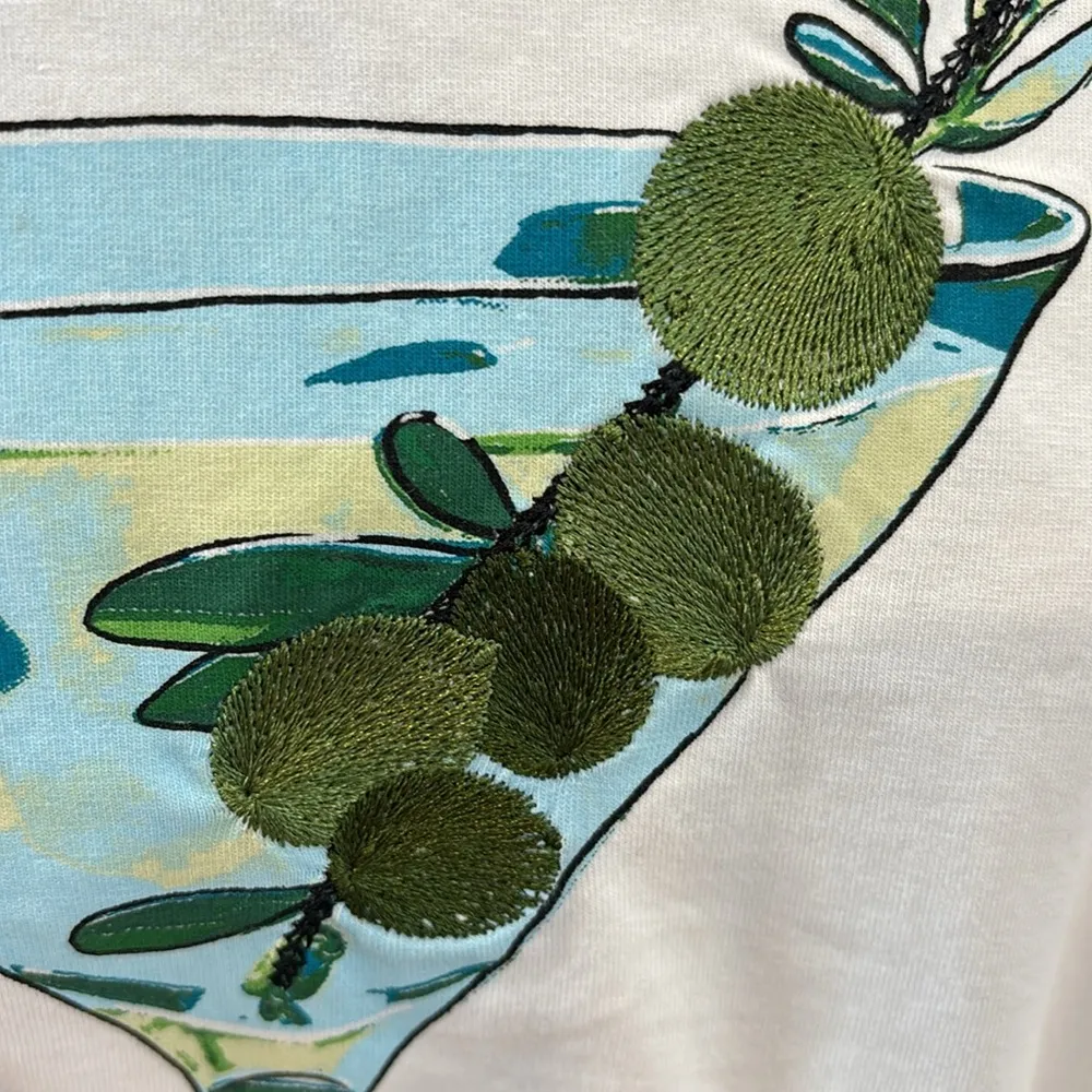 Jane +Delancey White Martini Graphic short sleeve crew neck t shirt - Image 5