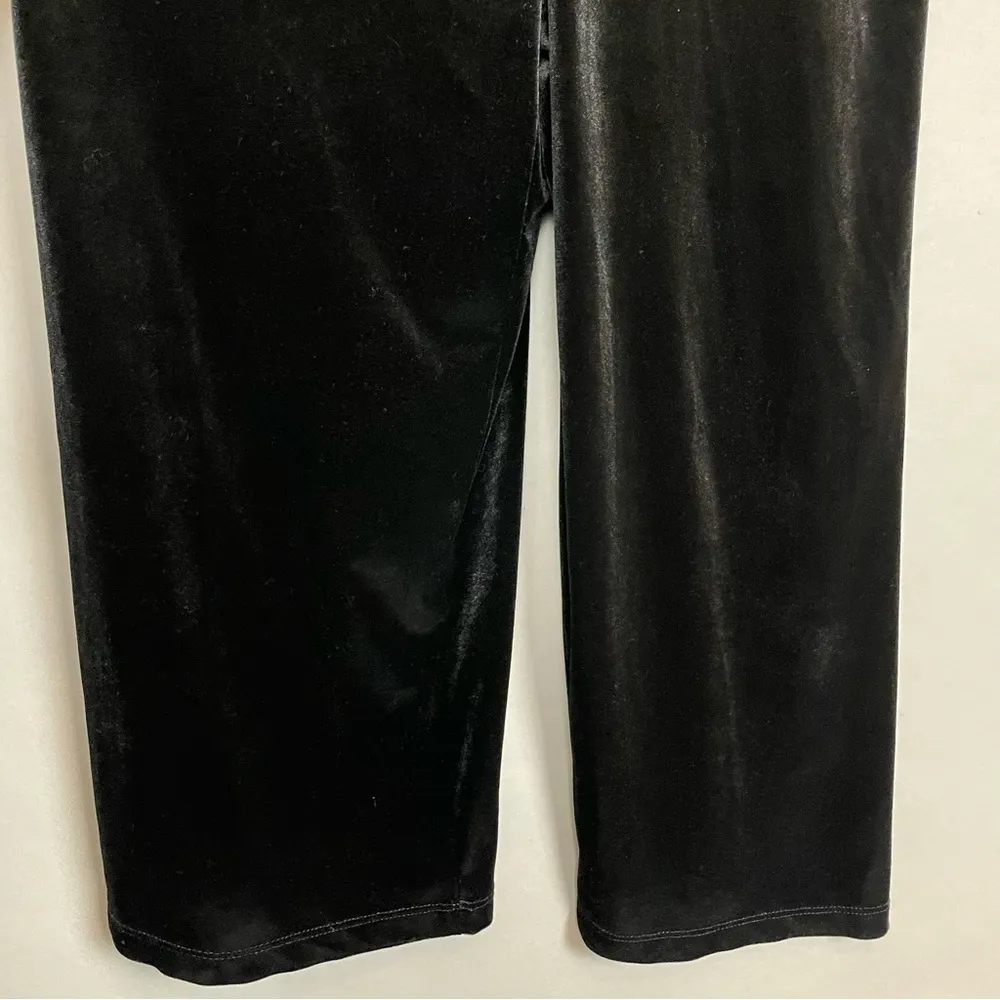 Slouchy Velour Overalls Women Stretch Velvet Black Jumpsuit Oversize XS Wide Leg - Image 8