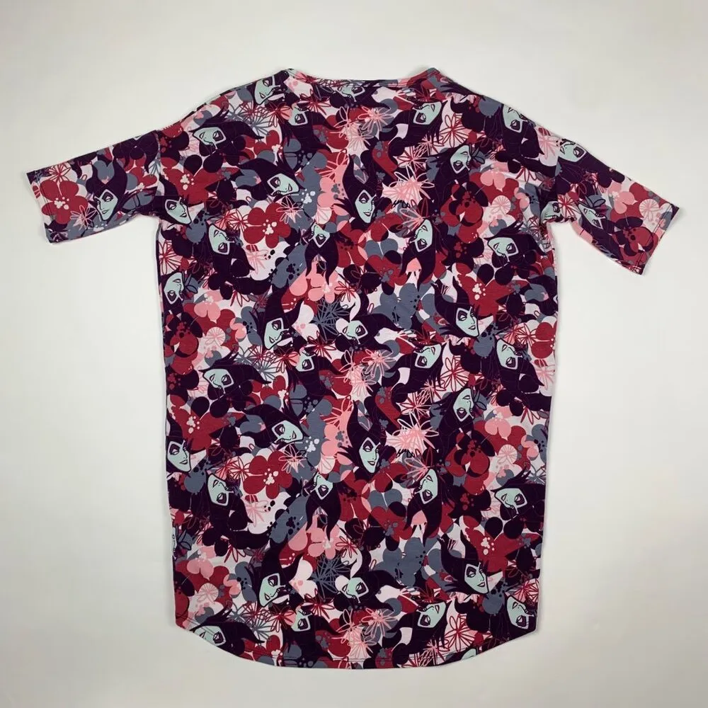 LuLaRoe Irma Disney Villains Maleficent XXS High-Low Short Sleeve Tunic Top - Image 5