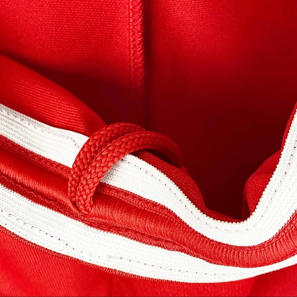 NIKE Red and White Elastic Waistband Shorts, Size Medium - Image 5