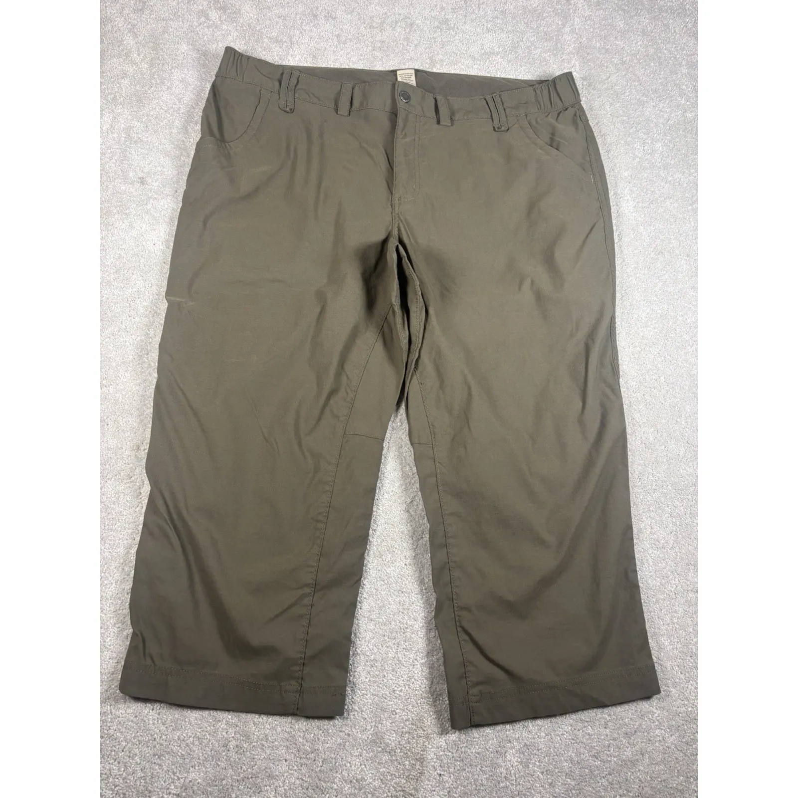 Duluth Trading Flex Dry On The Womens Pull On Fly Capri Plus Size 20 Olive Green - Image 2