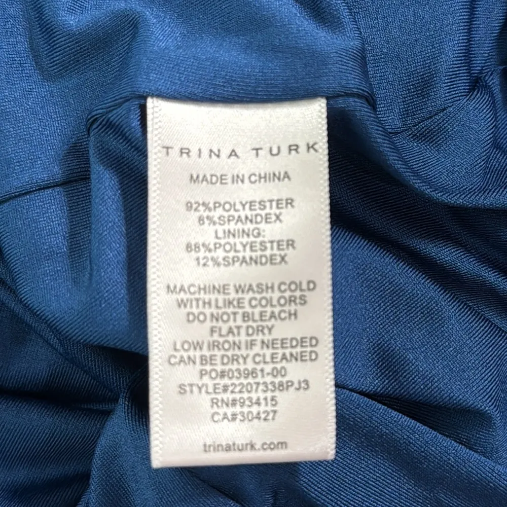 Trina by Turk Multicolored Gathered Front V-neck Mini Dress Dolmain sleeves Sz S - Image 11