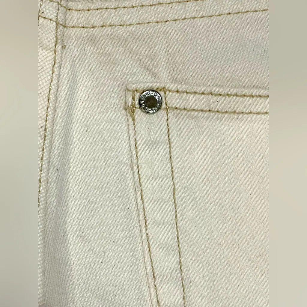 H&M Cream Regular Fit Straight Denim Jeans Mid Waist - Size 2 - NWT - Image 11