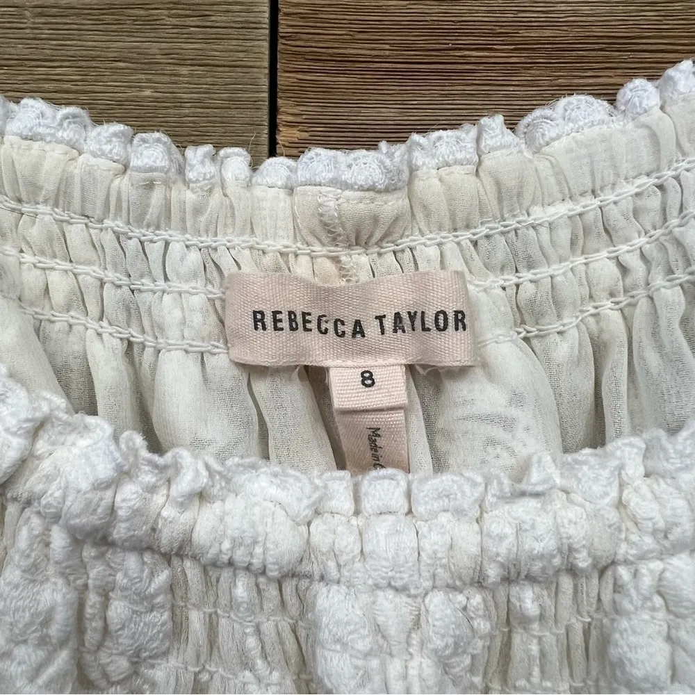 Rebecca Taylor Selina Embroidered Off Shoulder Dress - Image 9