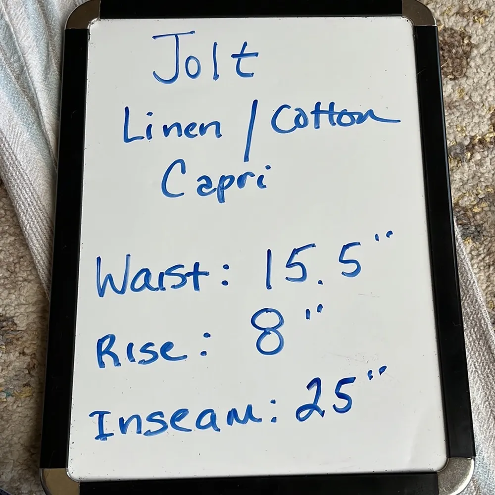 Linen Pants Jolt Straight Leg Striped Drawstring Cropped Summer Comfy Womens 3 - Image 14