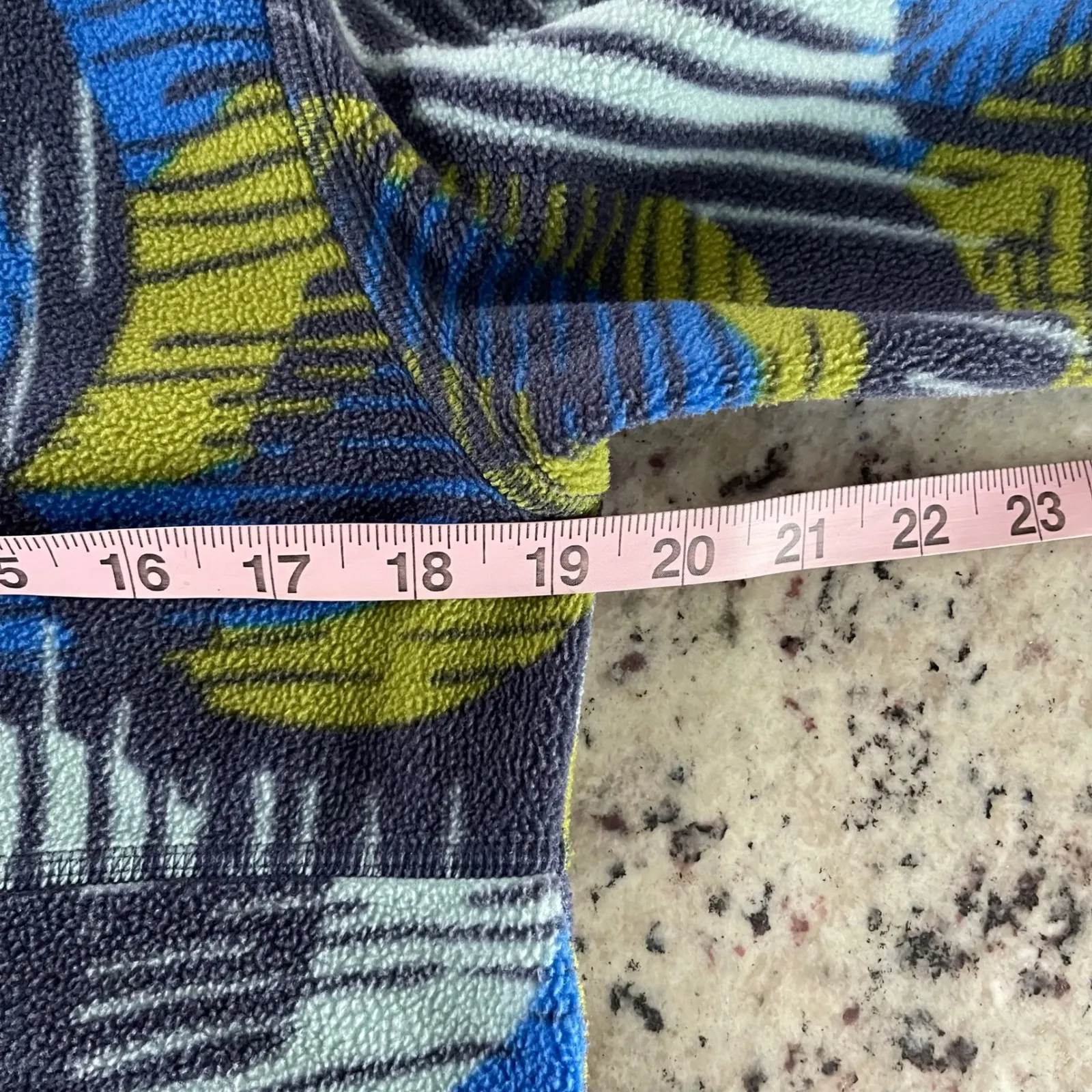 REI Co Op Fleece Jacket Full Zip Abstract Print Blue Green Women's Small - Image 6