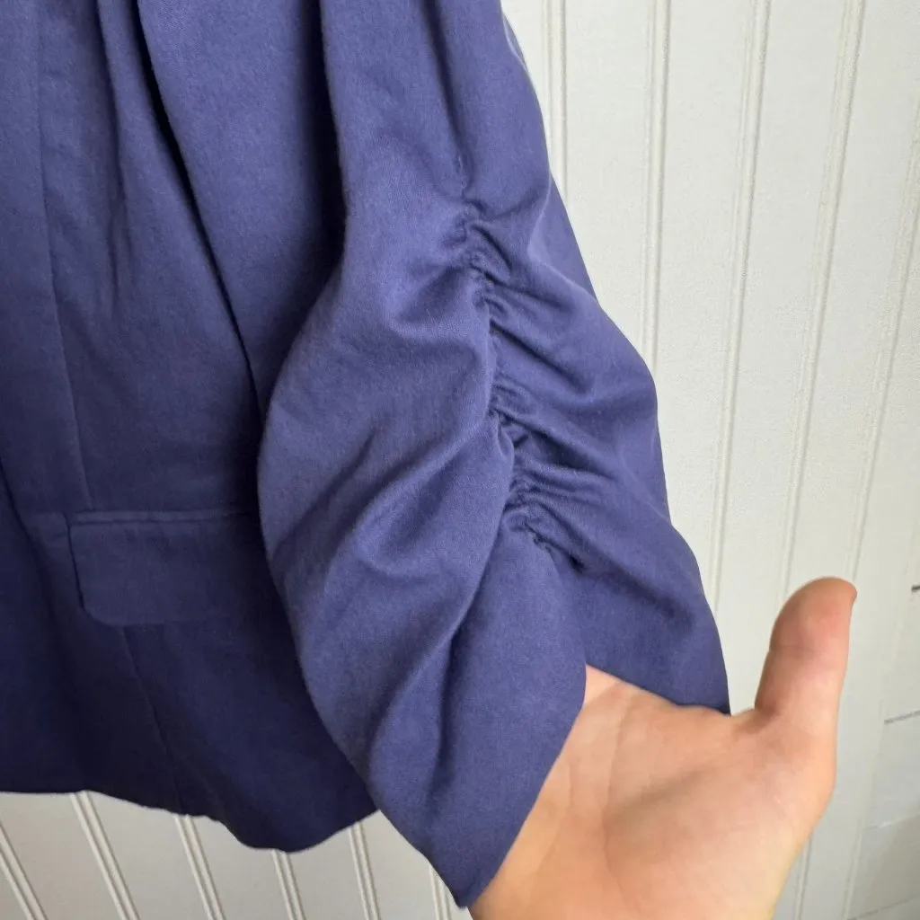 Torrid Purple/Blue NWT One Button Blazer Ruched Sleeve Q16 - Image 4
