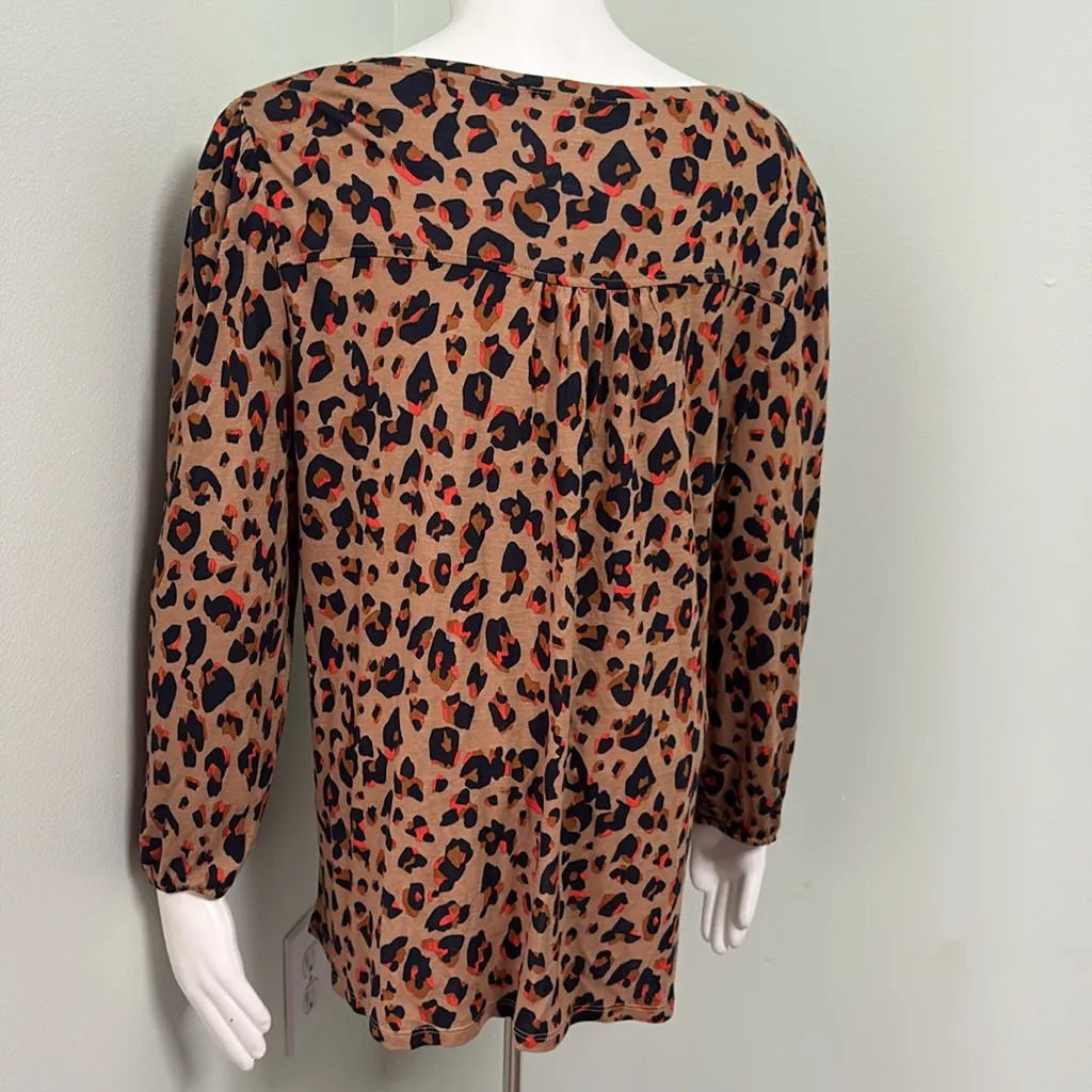 LOFT outlet swing cheetah print casual top size medium - Image 6