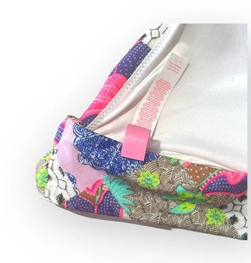 new Victoria Secret ☀︎︎ Embroidered Babe 2Pc Bikini Set ☀︎︎ Patchwork Bali ☀︎︎ L - Image 9