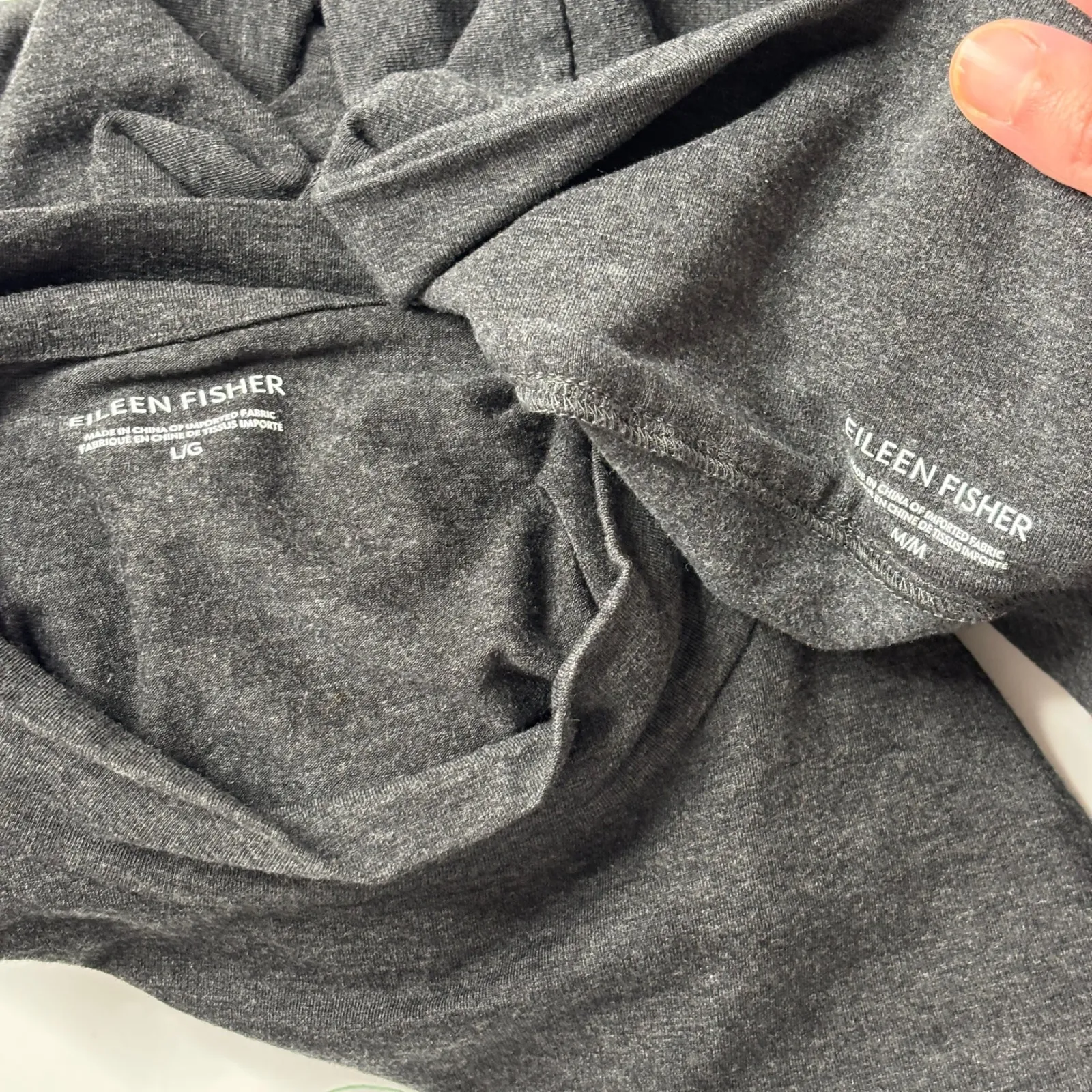 EILEEN FISHER Sleeveless Mock‎ Neck Top and Pencil Skirt Set Charcoal Gray M/L - Image 5