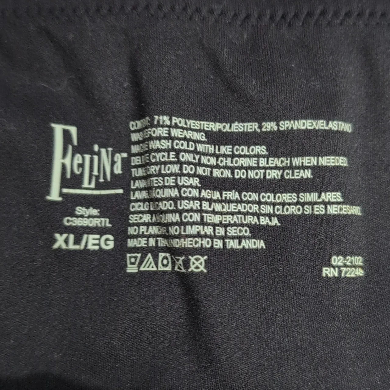 Felina Classic Black Legging Pants | Felina Sueded Athletic Leggings - Image 4