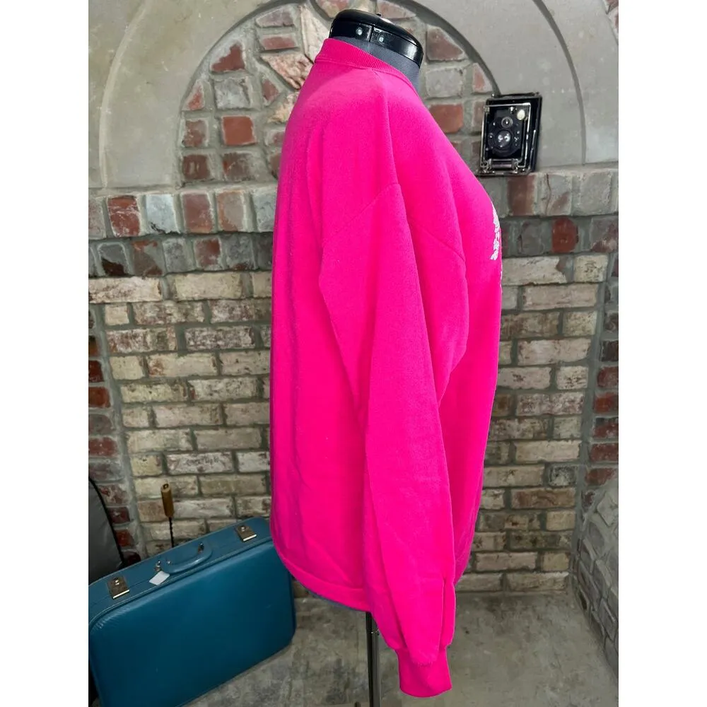 sweatshirt graphic hearts 1980s pink barbiecore Size L - Image 8
