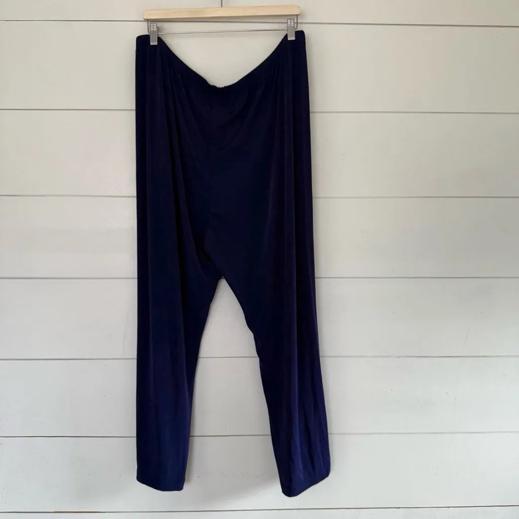 Chico’s Women’s 4 Short Purple Slinky Stretchy Travelers No Tummy Pants New - Image 3