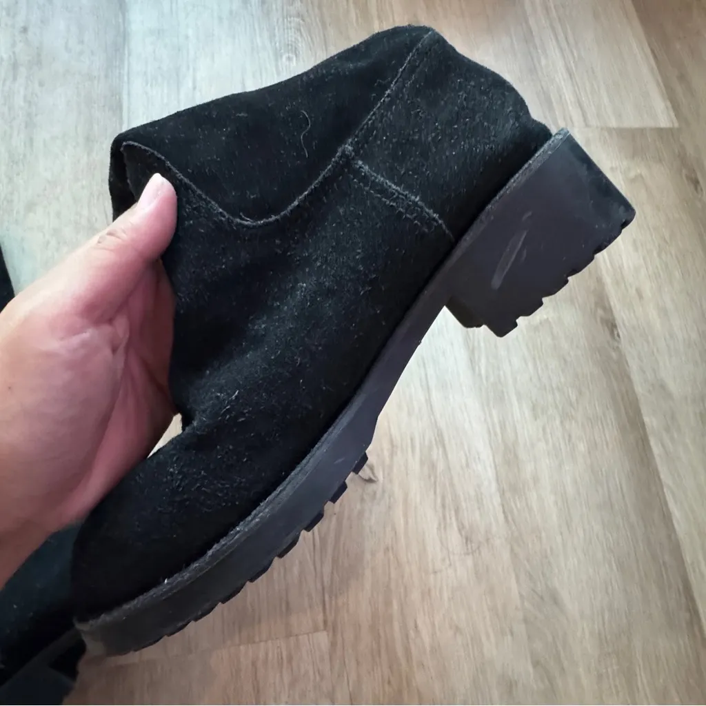 Tory Burch Wayland Tall Black Suede Boot Size 9 - Image 7