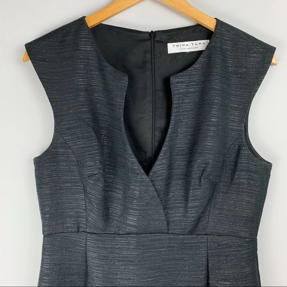 Trina Turk Sleeveless Sheath Textured Mini Dress - Image 6