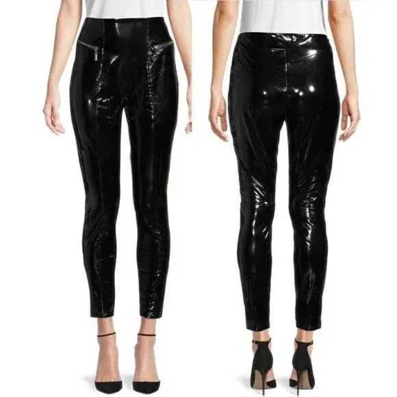 NWT Bagatelle NY High Waist Black Vegan Patent Leather Zipper Skinny Ank… - Image 2