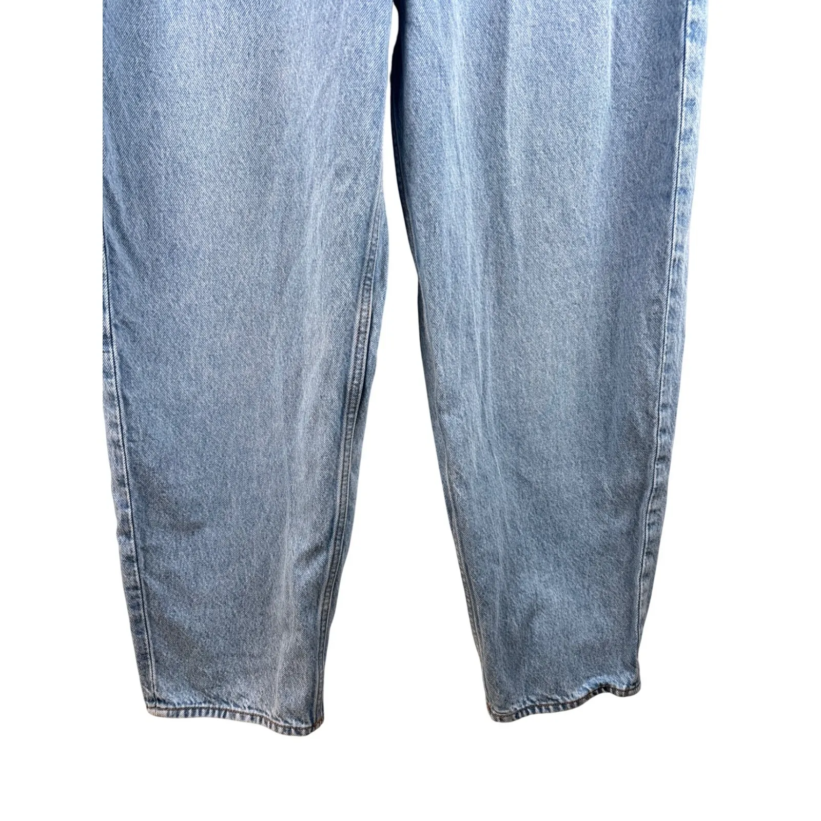 H&M &Denim Barrel Jeans Women's Size 2 Light‎ Wash Loose Fit High Waist Denim - Image 10
