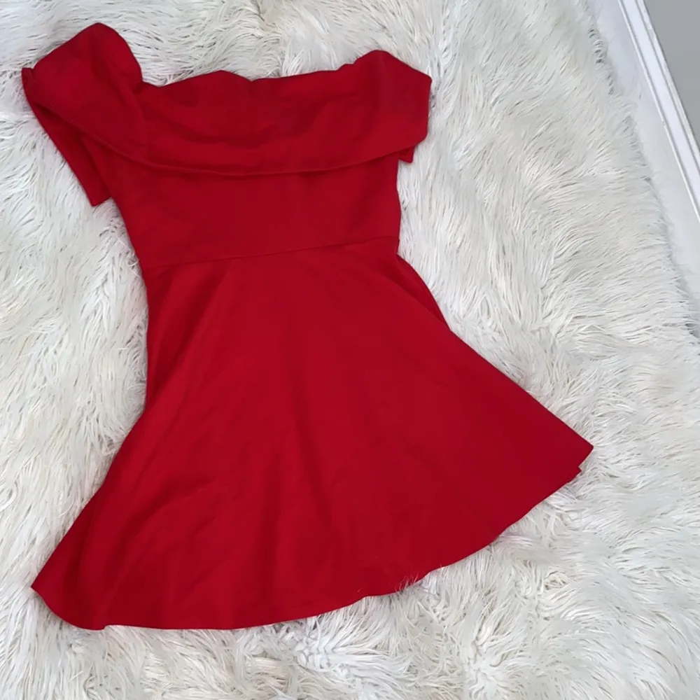 LPA x Revolve off the shoulder red mini dress size medium - Image 15