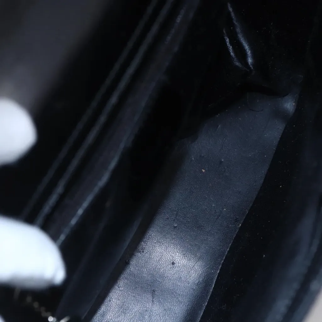  Shoulder Bag Enamel Black 000 1013 0506 Authentic - Image 2