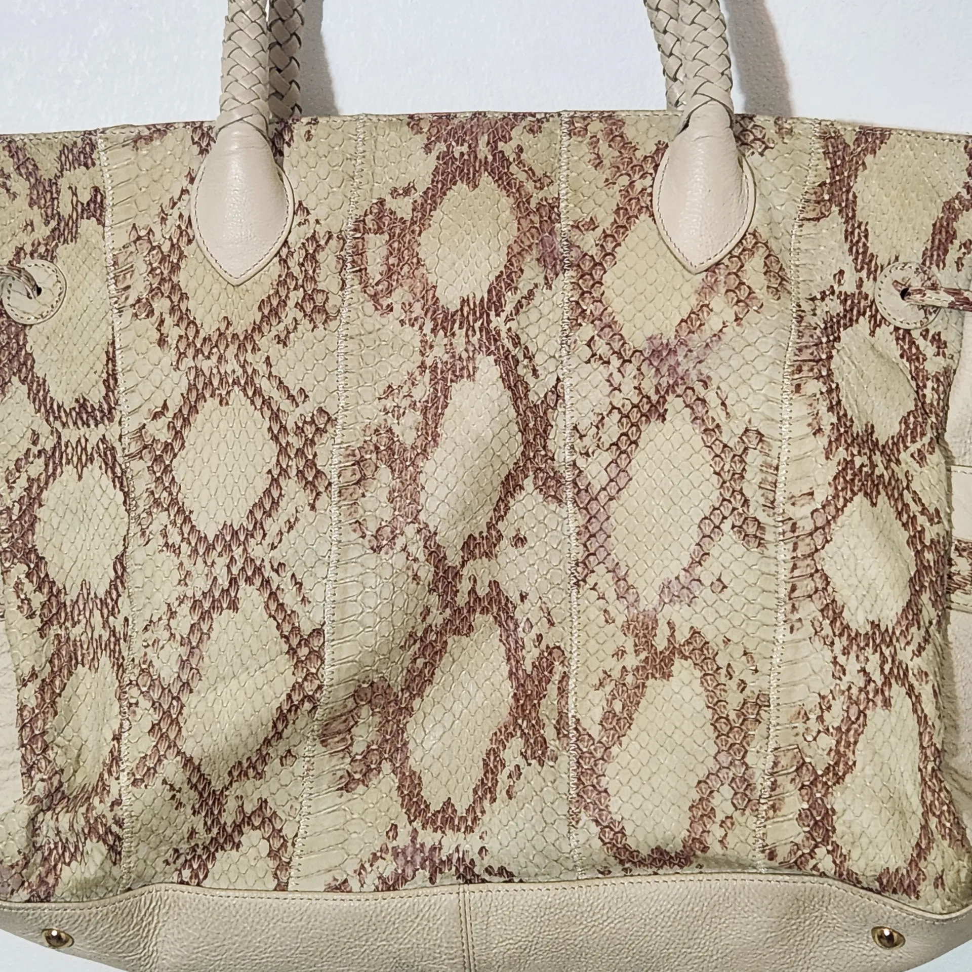 Chi Falchi Snakeskin Leather Purse Limited Edition 363/700 Cream Snakeskin Bag - Image 2