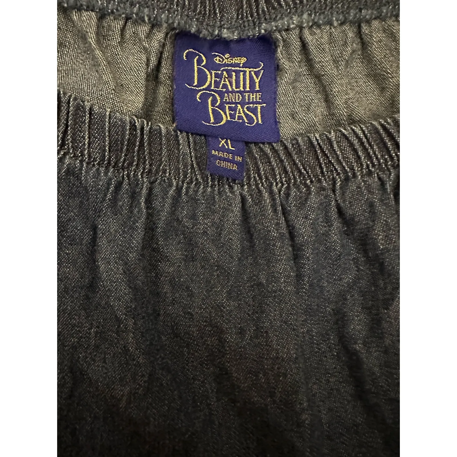 Disney Beauty and the Beast Short Sleeve Top XL Blue - Image 3