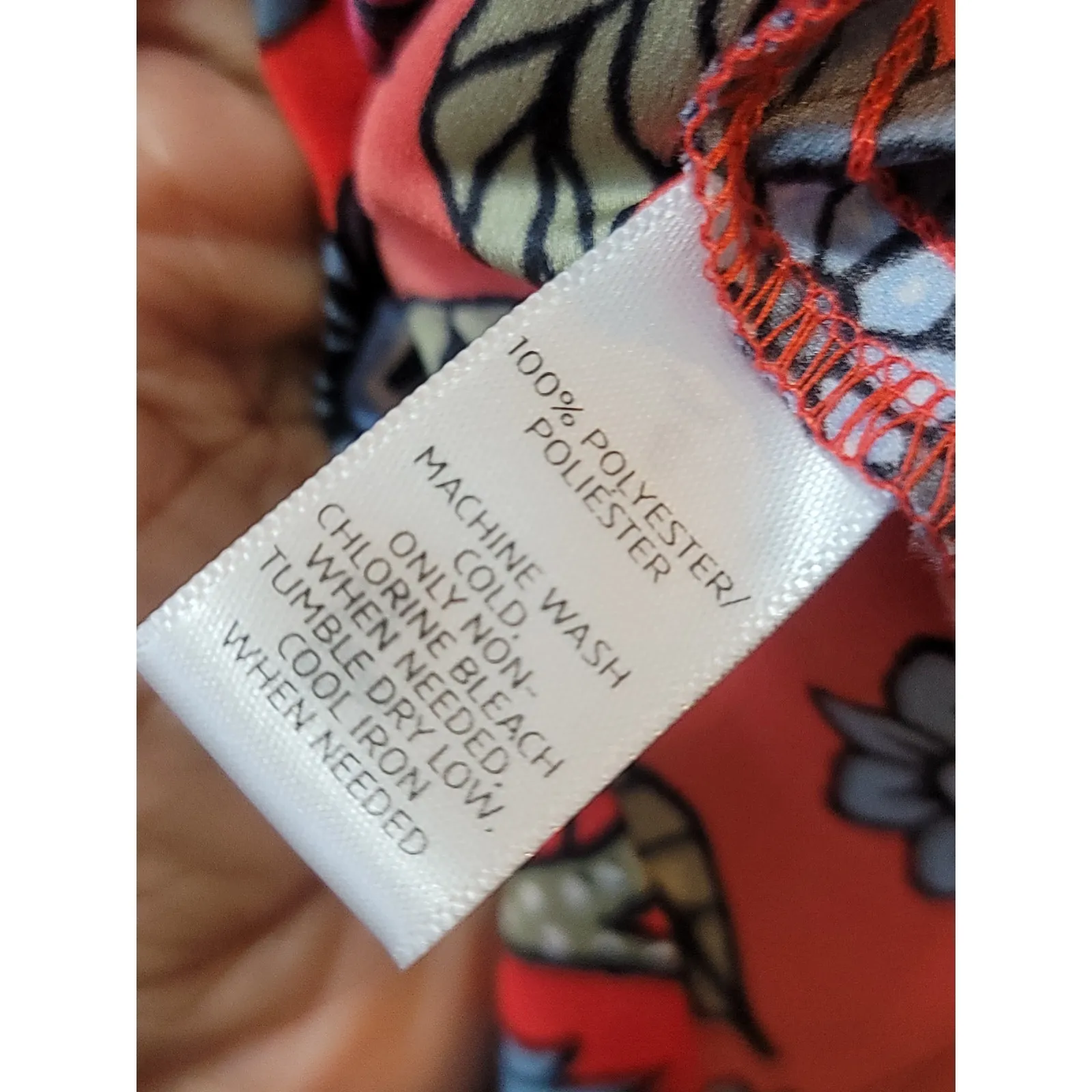 Ann Taylor Loft Dress Womens Petite 0P Red Floral Long Sleeve Mini Career Party - Image 9