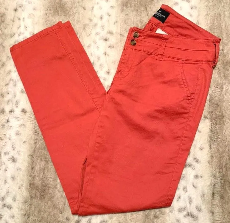AEO Rusty Pink Skinny Khakis - Image 4