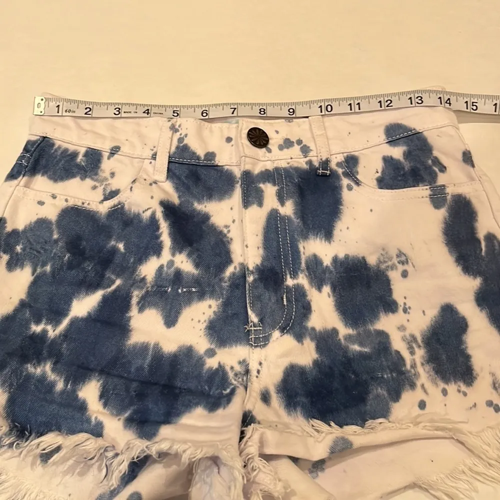 Show Me Your MuMu Blue Houston High Waisted Shorts Size 26 - Image 3