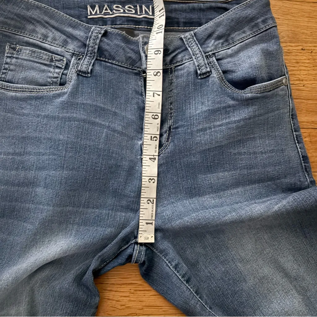Massini Embroidered Cuff Ankle Jeans Size 6 - Image 3