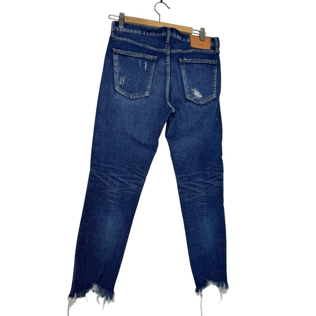 Moussy Vintage Dark Wash Distressed Jeans Size 27 - Image 3