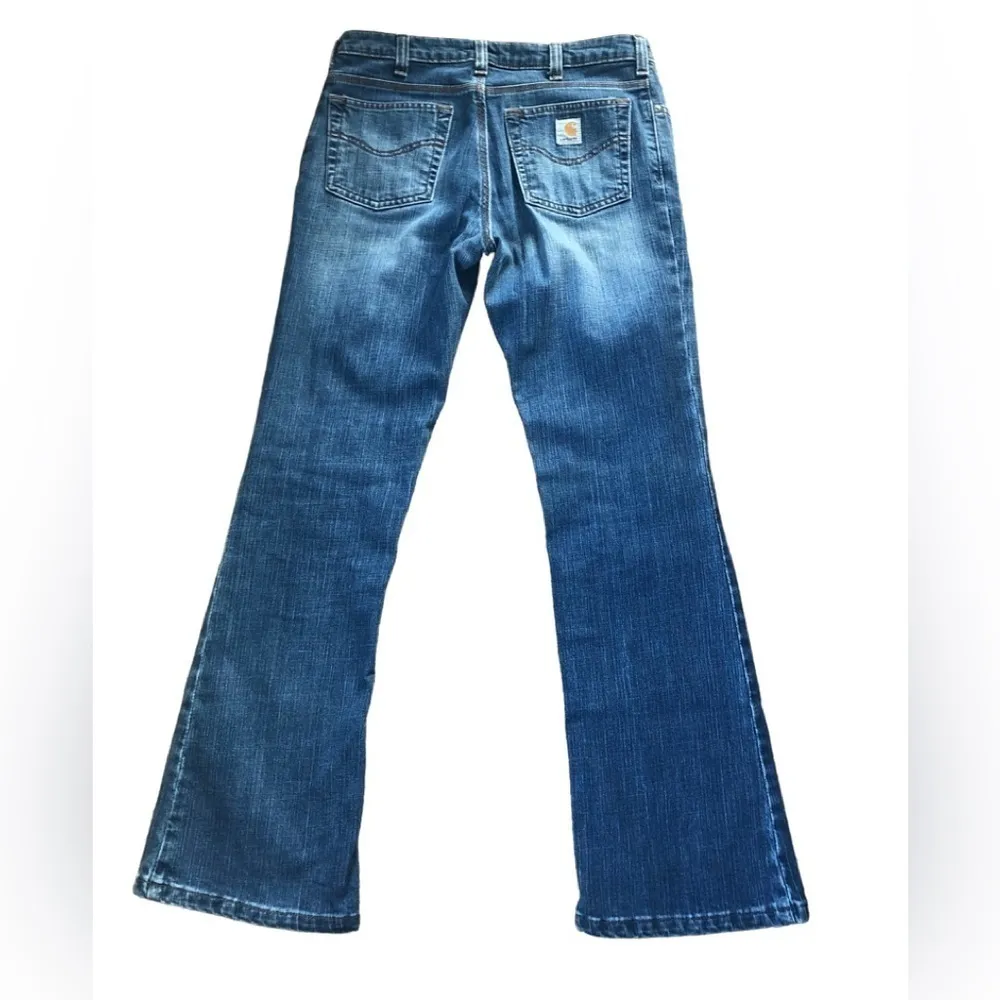 Carhartt Traditional Fit Boot Cut Stretch Jean Sz. 8X30 Casual Outdoor Blue - Image 2