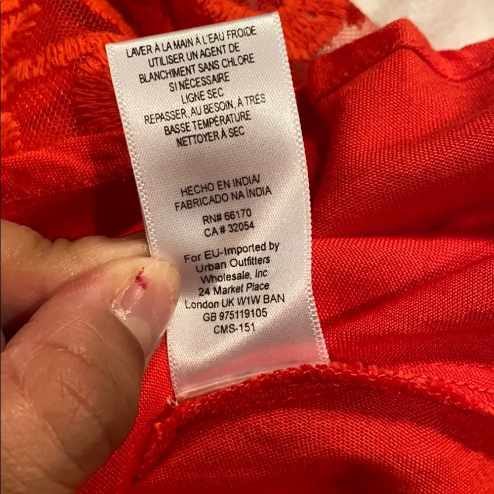 Free People lace overlay shift dress XS red slip - Image 7